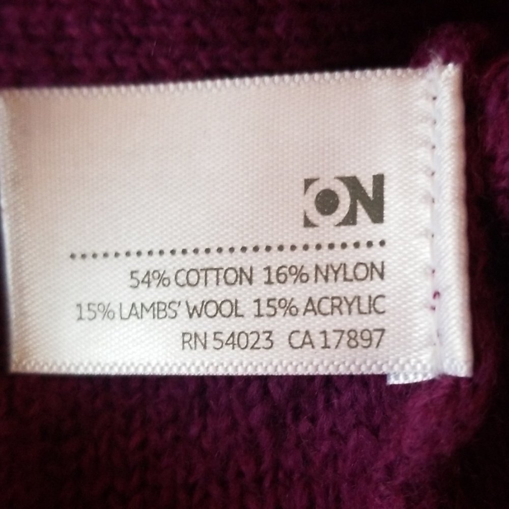 Dark Purple Wool Blend Sweater - Picture 5 of 5